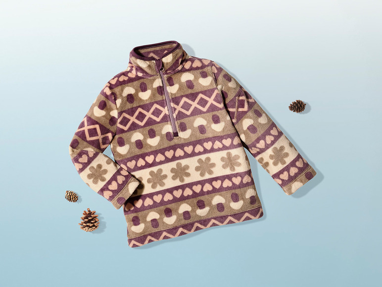 Gehe zu Vollbildansicht: lupilu® Kleinkinder Fleecepullover, mit Norwegermuster - Bild 6