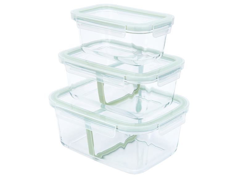 Gehe zu Vollbildansicht: LIVARNO home Glas-Lunchboxen-Set, 3-teilig - Bild 3