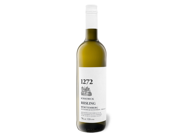 Schaubeck 1272 Riesling Württemberg Weißwein trocken, 2022 QbA