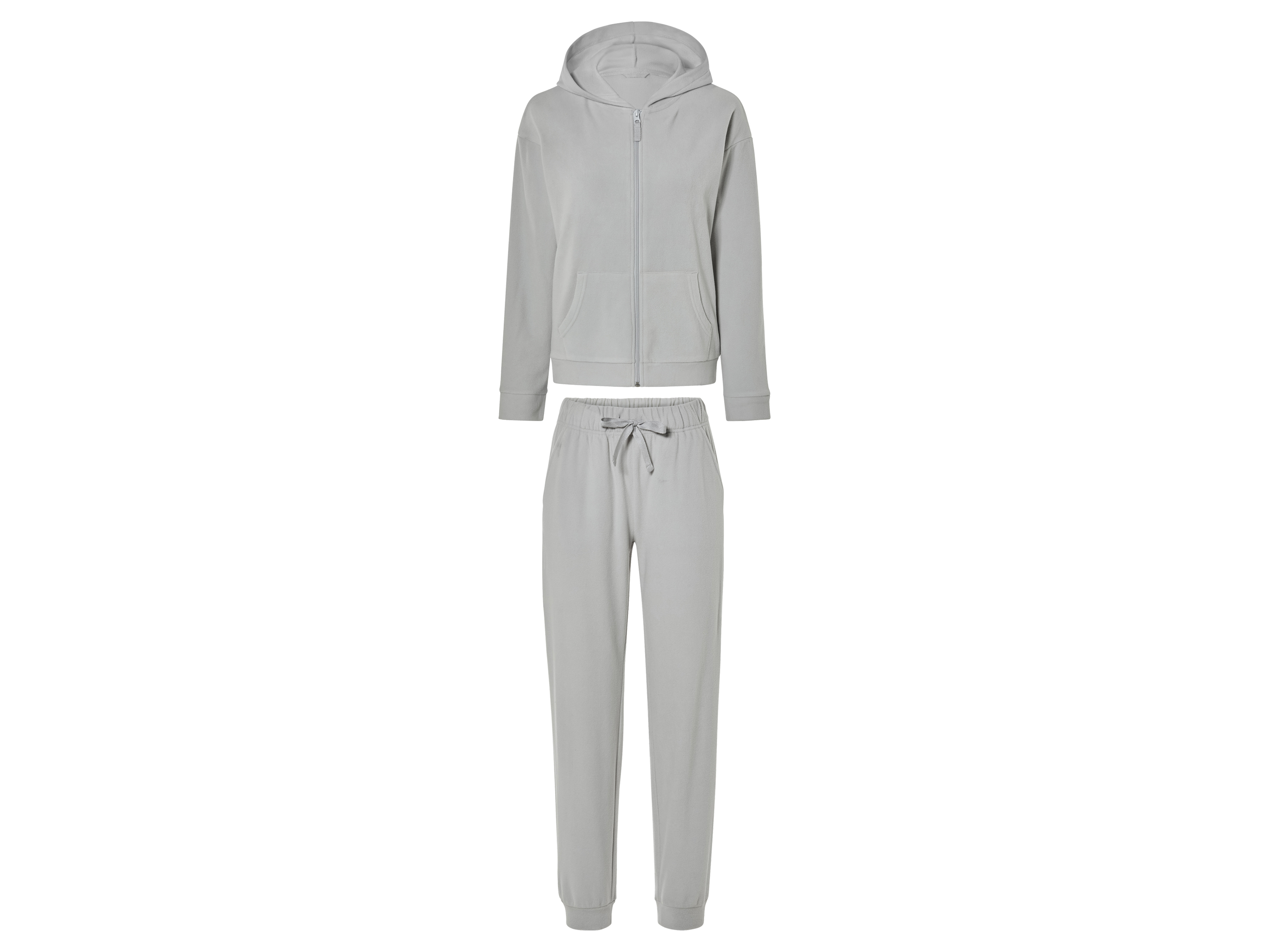 esmara® Damen Hausanzug Fleece 2tlg. (M(40/42), grau) M(40/42)