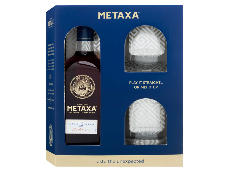 und Geschenkbox Vol METAXA Gläsern 12 mit Stars 40%