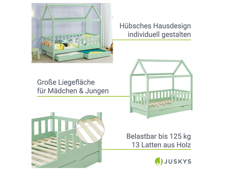 Gehe zu Vollbildansicht: Juskys Kinderbett »Marli«, im skandinavischen Design - Bild 146