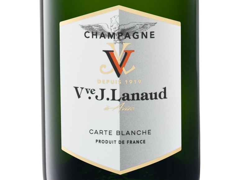 Veuve J. Lanaud Cuvée brut, Blanche Carte Champagner