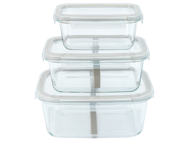 Gehe zu Vollbildansicht: LIVARNO home Glas-Lunchboxen-Set, 3-teilig - Bild 5