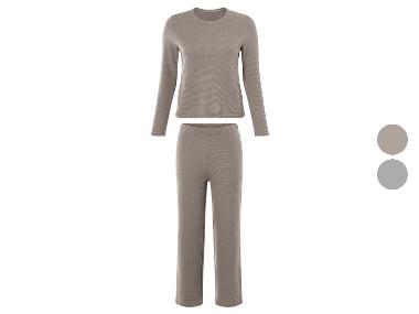 esmara® Damen Pyjama, mit Waffelstruktur