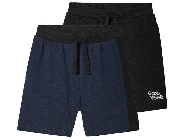 Gehe zu Vollbildansicht: Kinder Sweatshorts, 2 Stück, mit Baumwolle - Bild 8