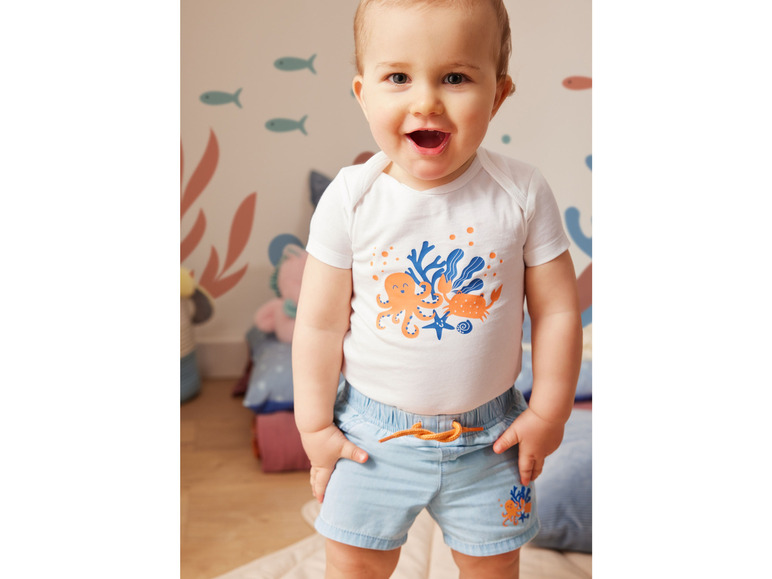 Gehe zu Vollbildansicht: lupilu® Baby Shorts, 2 Stück, mit Gummizugbund - Bild 11