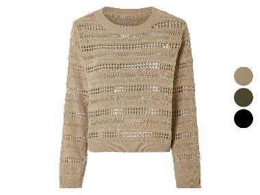 esmara® Damen Strickpullover aus weichem Ajour-Strick