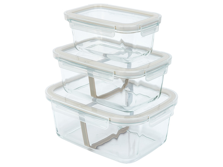 Gehe zu Vollbildansicht: LIVARNO home Glas-Lunchboxen-Set, 3-teilig - Bild 6