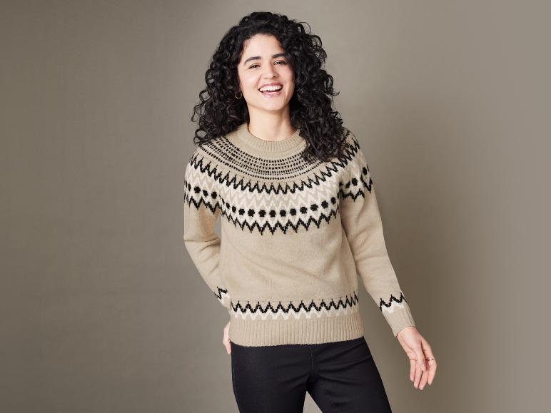 Gehe zu Vollbildansicht: esmara® Damen Strickpullover mit Wollanteil - Bild 3