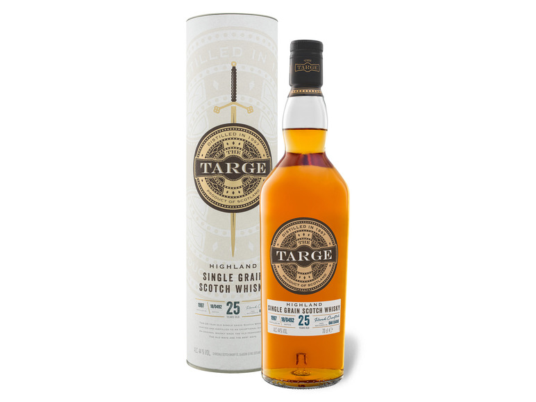 25 Geschenkbox Scotch 44% Highland Grain The Targe Jahre Whisky Vol mit Single