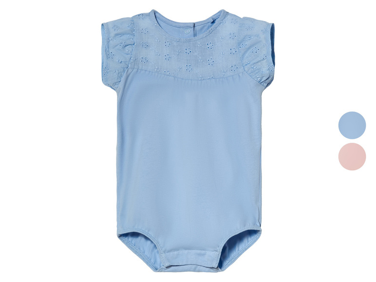 Gehe zu Vollbildansicht: lupilu® Baby T-Shirt-Body mit Lochstickerei - Bild 1