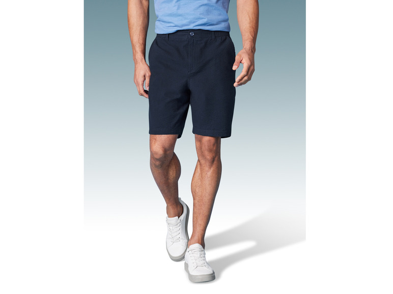 Gehe zu Vollbildansicht: LIVERGY® Herren Seersucker-Shorts aus reiner Baumwolle - Bild 3