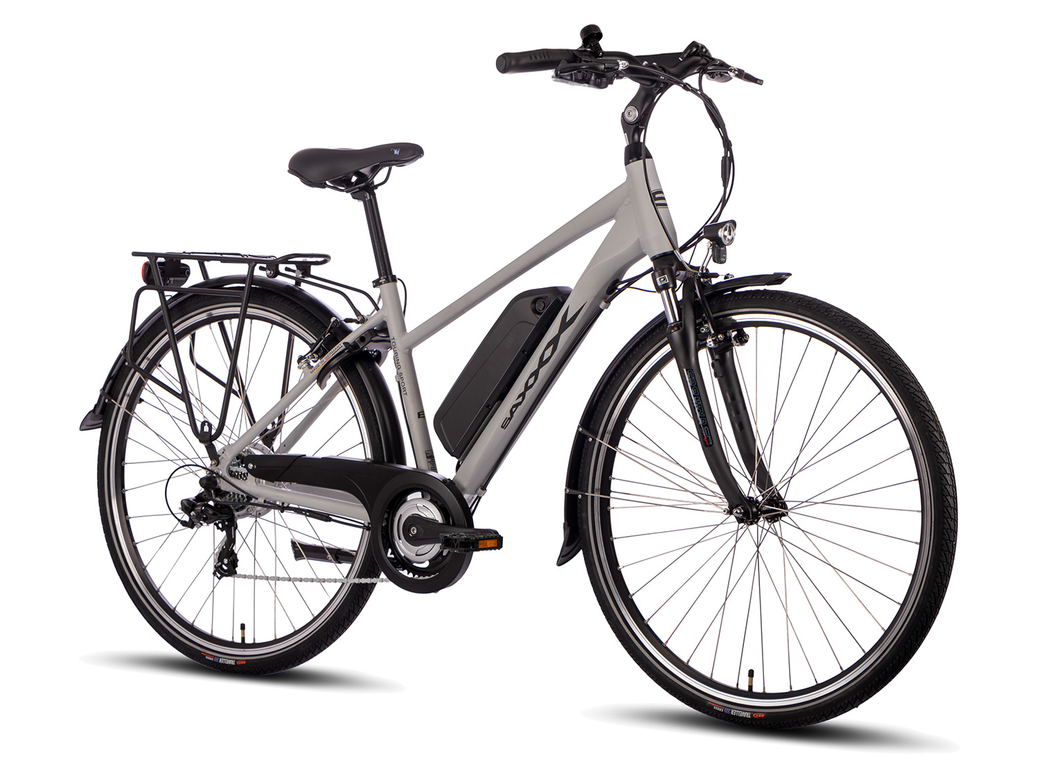 SAXXX Touring Sport 10,4Ah (silber matt, 45 cm, Trapez) 45 cm