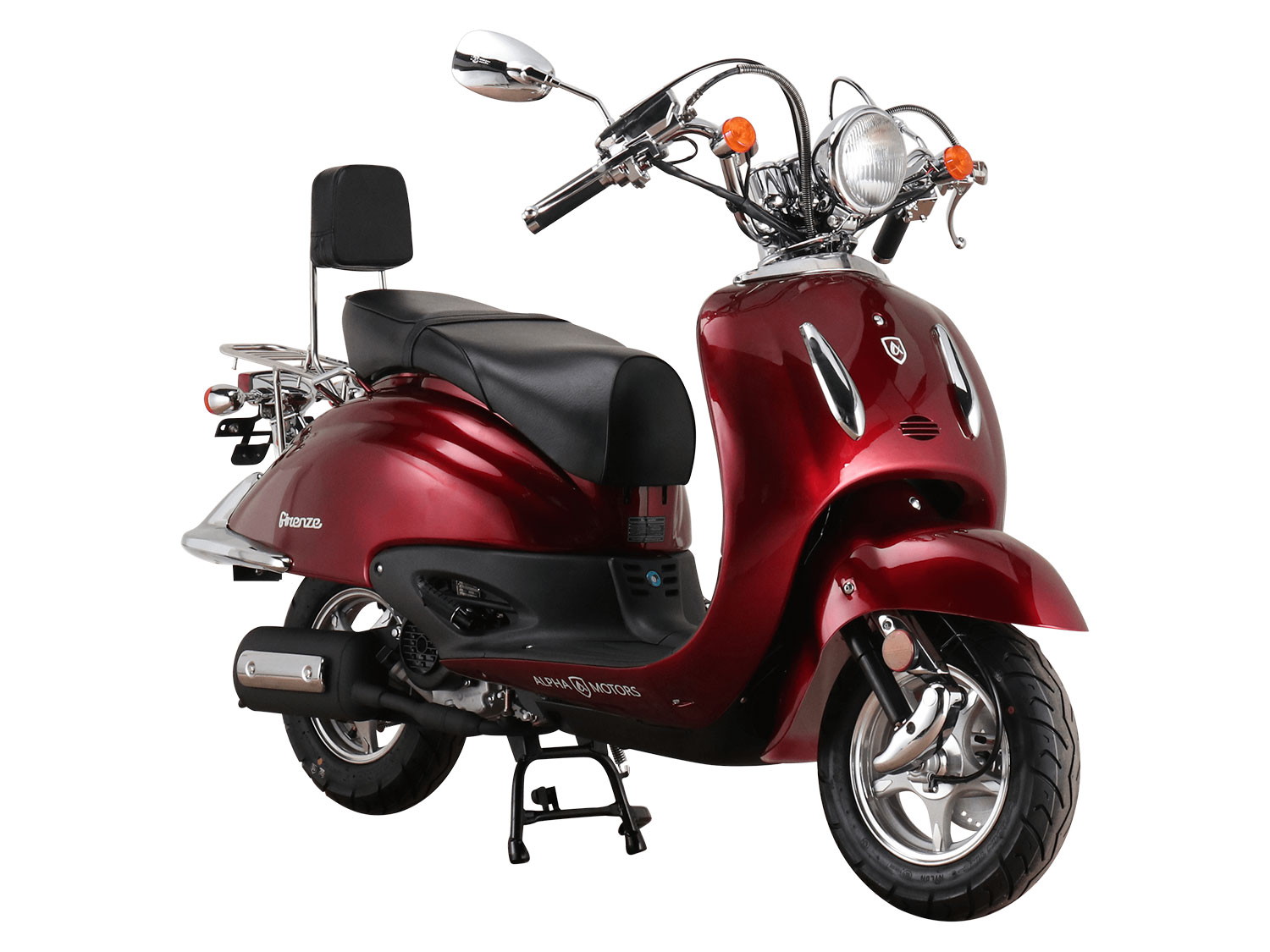 Alpha Motors Mofaroller Firenze 50 ccm EURO5 (weinrot, 25 km/h)