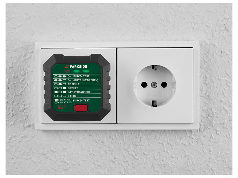 Gehe zu Vollbildansicht: PARKSIDE® Steckdosentester »PSSFS 3 A2«, mit FI-/RCD-Testfunktion - Bild 2