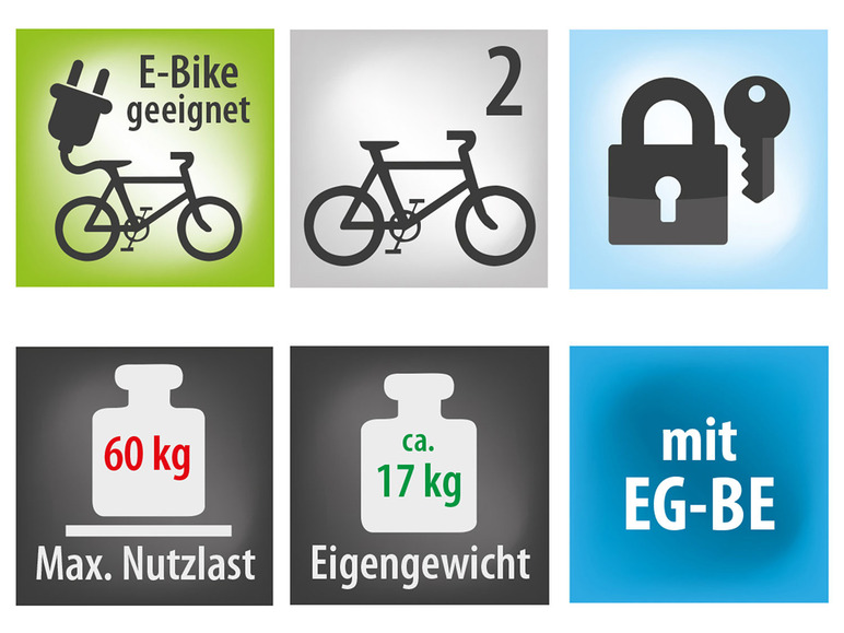 abschließbar EUFAB für Fahrradträger Räder, 2 II«, »Premium