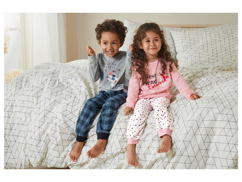 Gehe zu Vollbildansicht: lupilu® Kleinkinder Jungen Pyjama, mit Baumwolle - Bild 9