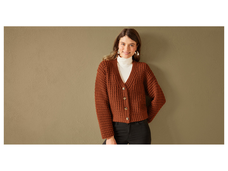 Gehe zu Vollbildansicht: esmara® Damen Cardigan, in grobem Strukturstrick - Bild 8