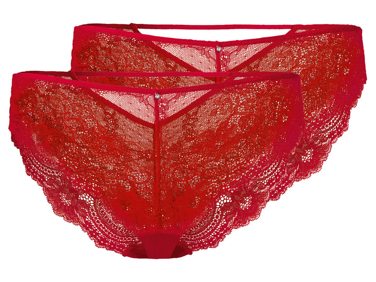 Gehe zu Vollbildansicht: esmara® Damen Spitzen-Minislips, 2 Stück, leicht transparent - Bild 7