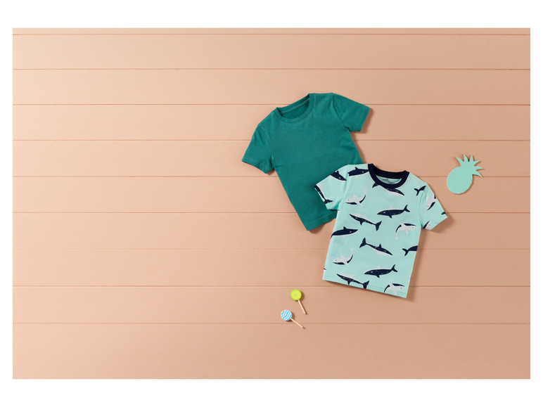Gehe zu Vollbildansicht: lupilu® Kleinkinder T-Shirts, 2 Stück, mit Rundhalsausschnitt - Bild 9