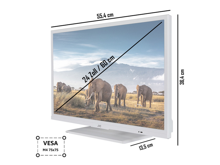 Gehe zu Vollbildansicht: JVC Fernseher »LT-24VH5156W« Smart TV 24 Zoll HD-Ready weiß - Bild 3