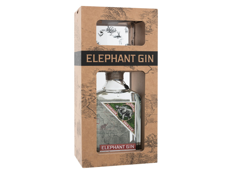 ELEPHANT 45% Dry Vol London Glas Gin + GIN Geschenkbox mit