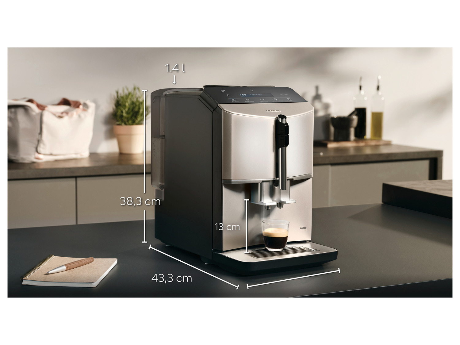 Siemens Kaffeevollautomat »EQ300 TF303E08«, 130… 1,4 l