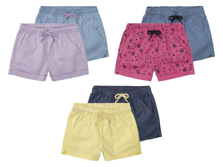 Gehe zu Vollbildansicht: lupilu® Kleinkinder Shorts, 2 Stück, aus reiner Baumwolle - Bild 1
