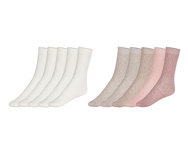 Gehe zu Vollbildansicht: esmara® Damen Socken, 5 Paar, mit Rippstruktur - Bild 1