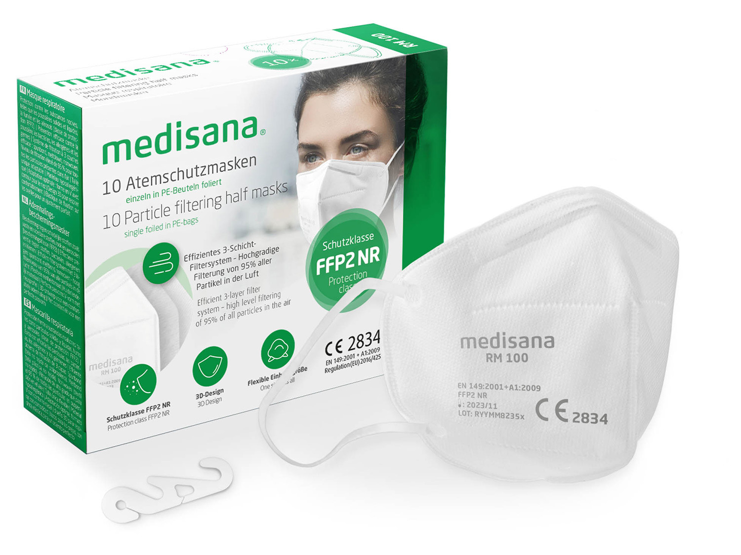 MEDISANA RM 10pcs/set Atemschutzmasken LIDL FFP2 100 