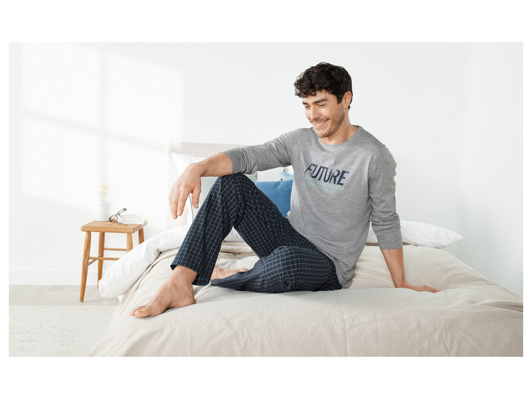 Gehe zu Vollbildansicht: LIVERGY® Herren Pyjama, mit Gummizugbund - Bild 3