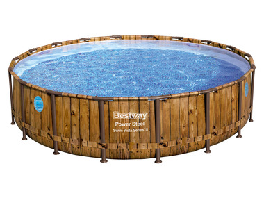 Bestway - Power Steel™ Swim Vista Series™ Frame Pool Komplett-Set mit Filterpumpe, ca. Ø 549 x 122 cm