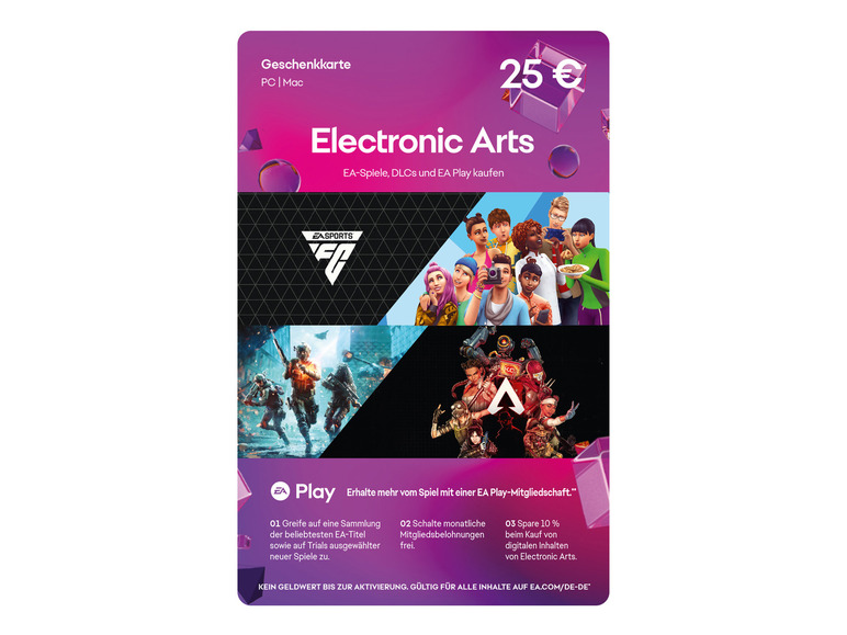 Gehe zu Vollbildansicht: EA Gift Card Digital Code 25€ - Bild 1