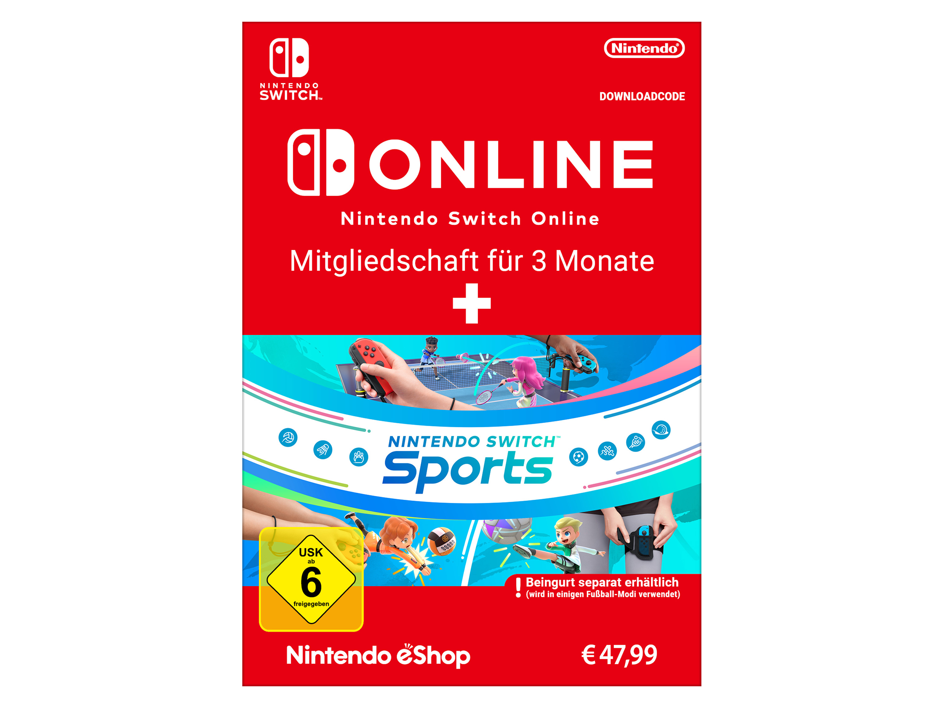 Nintendo Add-Ons Nintendo Switch Sports + 3 Monate Nintendo Switch Online-Mitgliedschaft