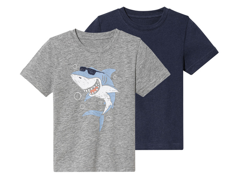 Gehe zu Vollbildansicht: lupilu® Kleinkinder T-Shirts, 2 Stück, mit Rundhalsausschnitt - Bild 2