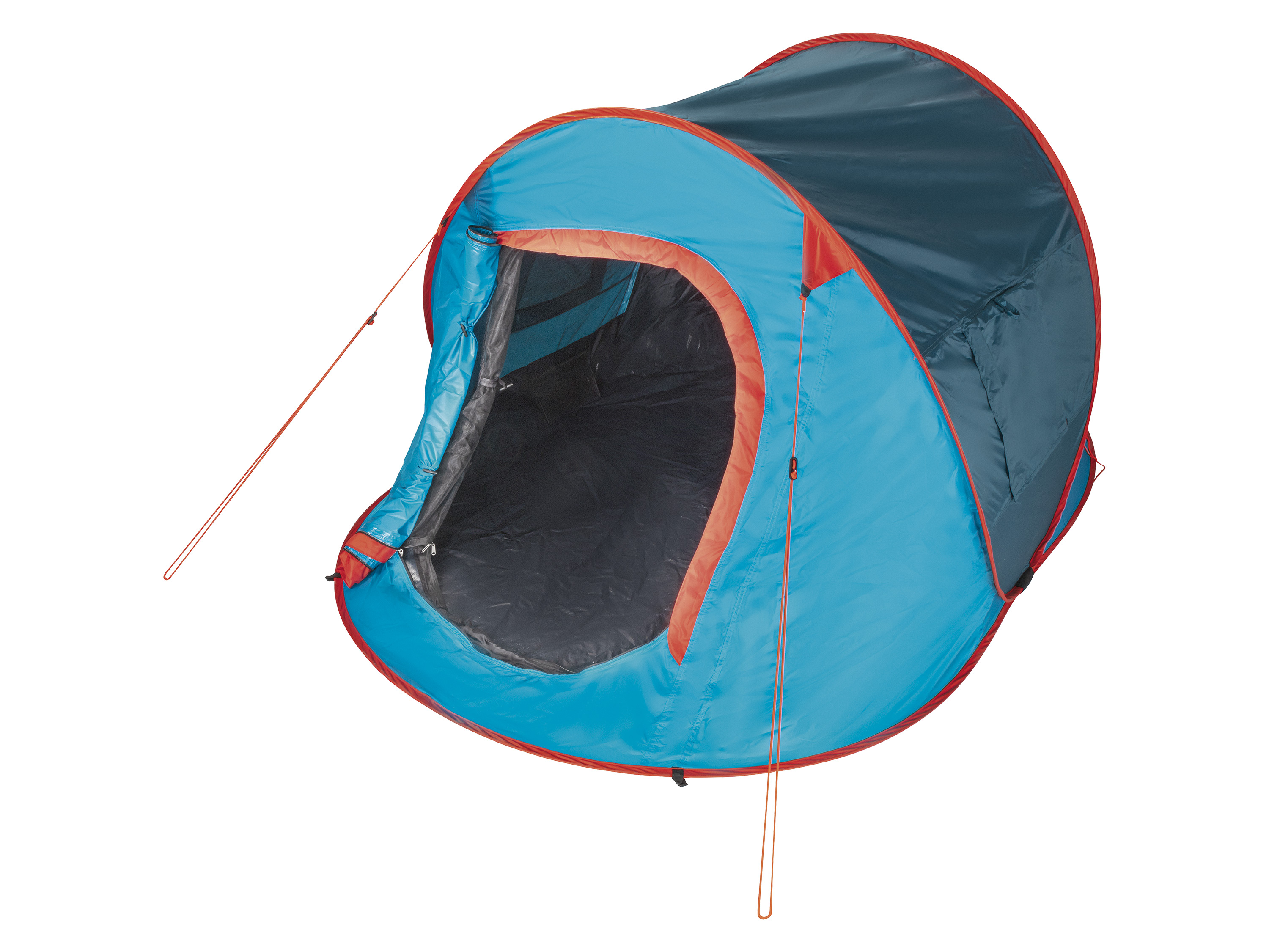 Rocktrail Campingzelt Pop-Up 2 Personen (blau/orange)