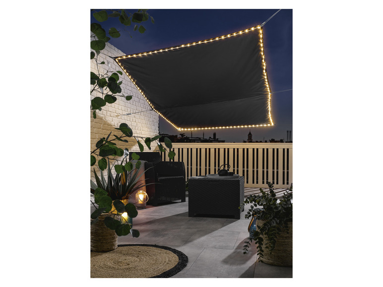 LIVARNO home x 200 mit Sonnensegel, 300 cm LED-Beleuchtung