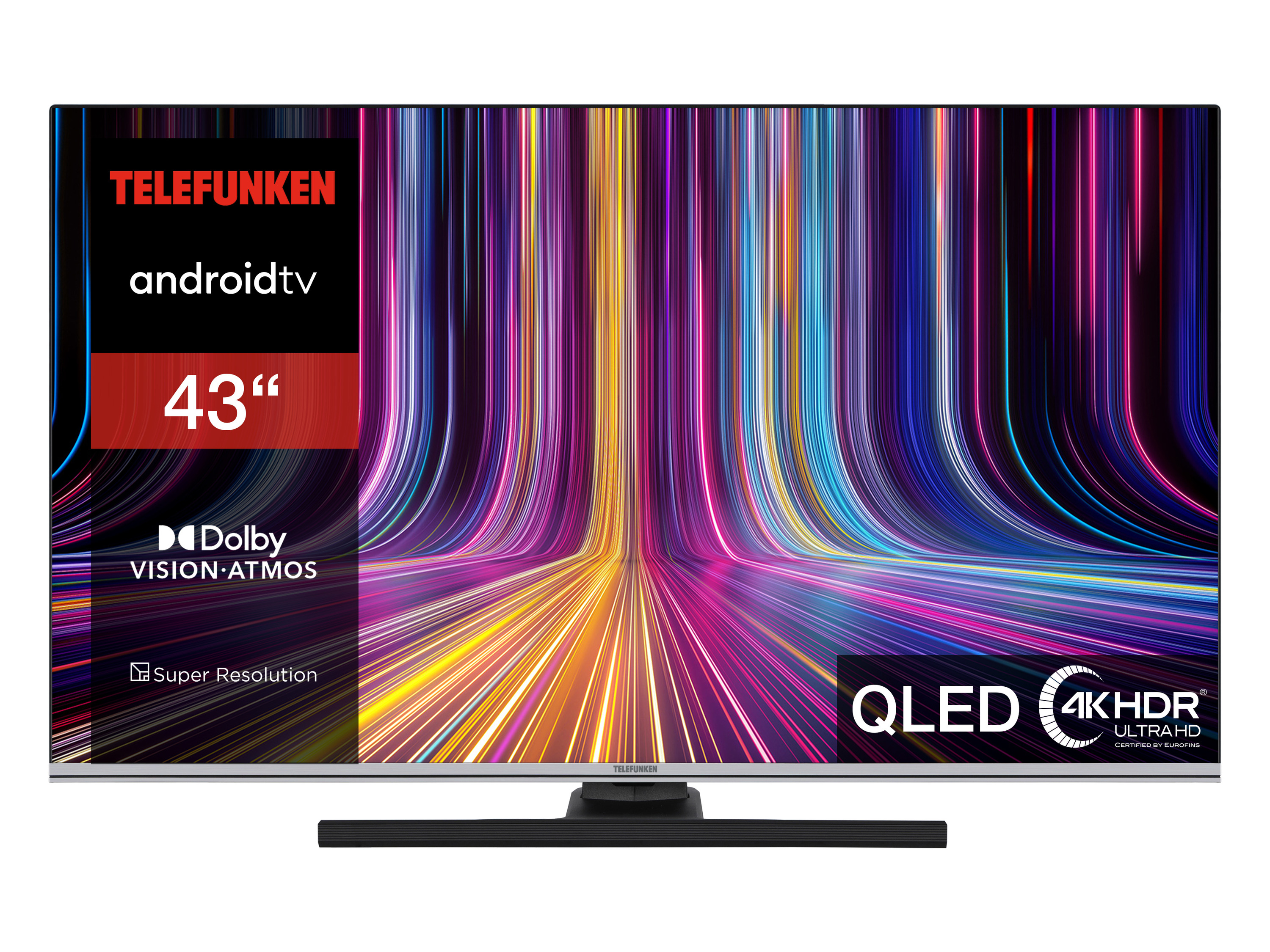 TELEFUNKEN Fernseher QUAN900M QLED Android Smart TV 4K UHD (43 Zoll) 43 Zoll