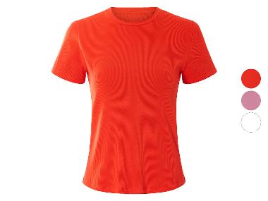 esmara® Damen T-Shirt, in modischer Ripp-Qualität