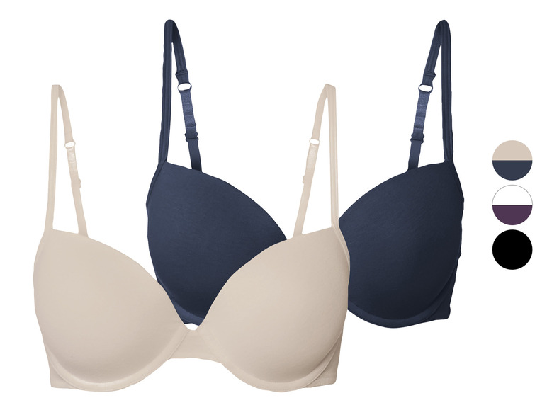 esmara® Damen Bügel-BHs, 2 Stück, mit gepaddeten Cups