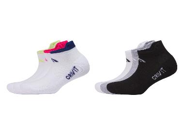 CRIVIT Damen Sport-Sneakersocken, 3 Paar, mit Bio-Baumwolle