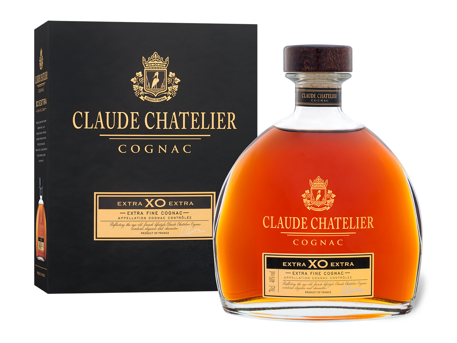 Claude Chatelier XO Cognac mit Geschenkbox 40% Vol