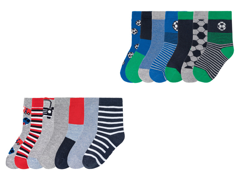 LUPILU toddler boys blue/grey/green/navy pairs, cotton of organic with Colours: Feature: socks, & cotton high blue proportion grey/red/navy/light – organic 7