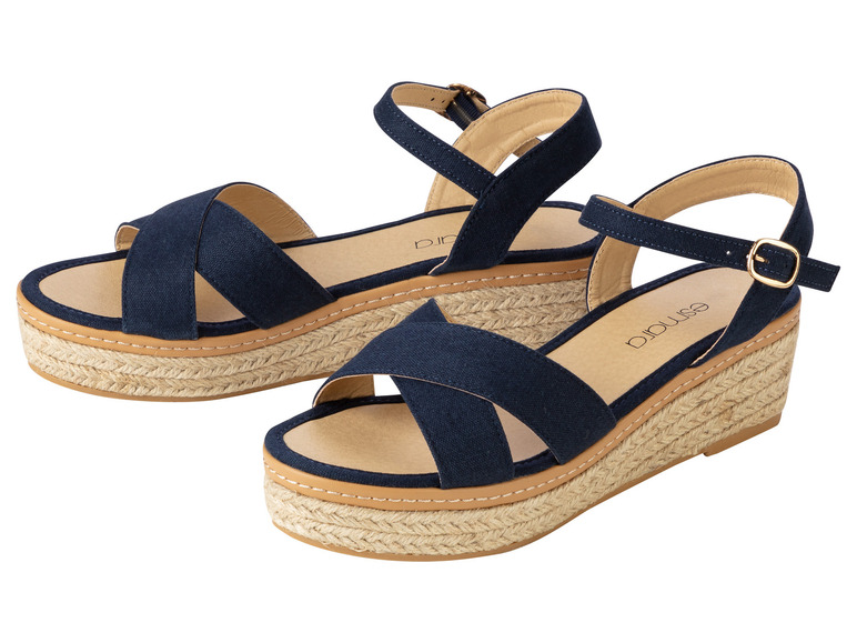 Gehe zu Vollbildansicht: esmara® Damen Keilsandalen im sommerlichen Bast-Look - Bild 2