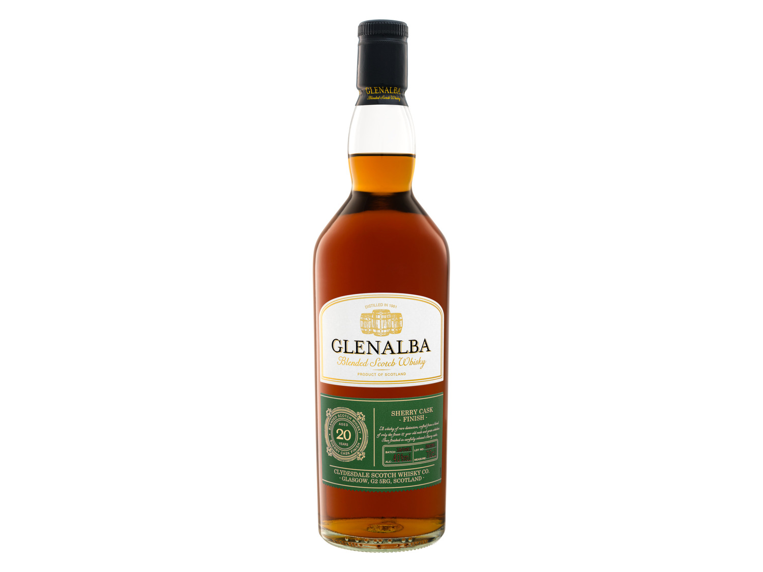 Sherry Cask 20 Scotch Glenalba Blended Finish Whisky J…