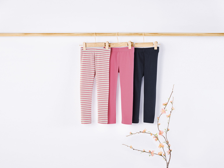 Gehe zu Vollbildansicht: lupilu® Kleinkinder Leggings, 3 Stück, mit hohem Baumwollanteil - Bild 12