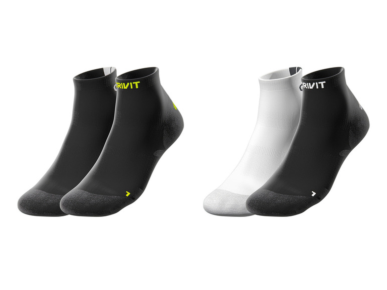 CRIVIT Herren Fahrradsocken, 2 Paar, mit SmartStep-Fußbett