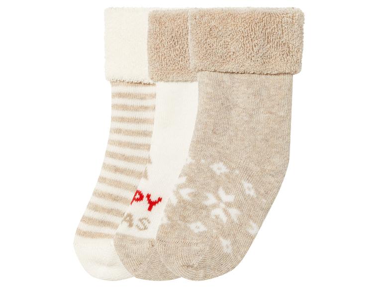 Gehe zu Vollbildansicht: lupilu® Baby Socken, 3 Paar, mit Weihnachtsdesigns - Bild 2