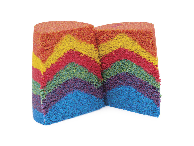 Gehe zu Vollbildansicht: Spinmaster Kinetic Sand Regenbogen Mix Set, mit Schneidwerkzeug - Bild 10